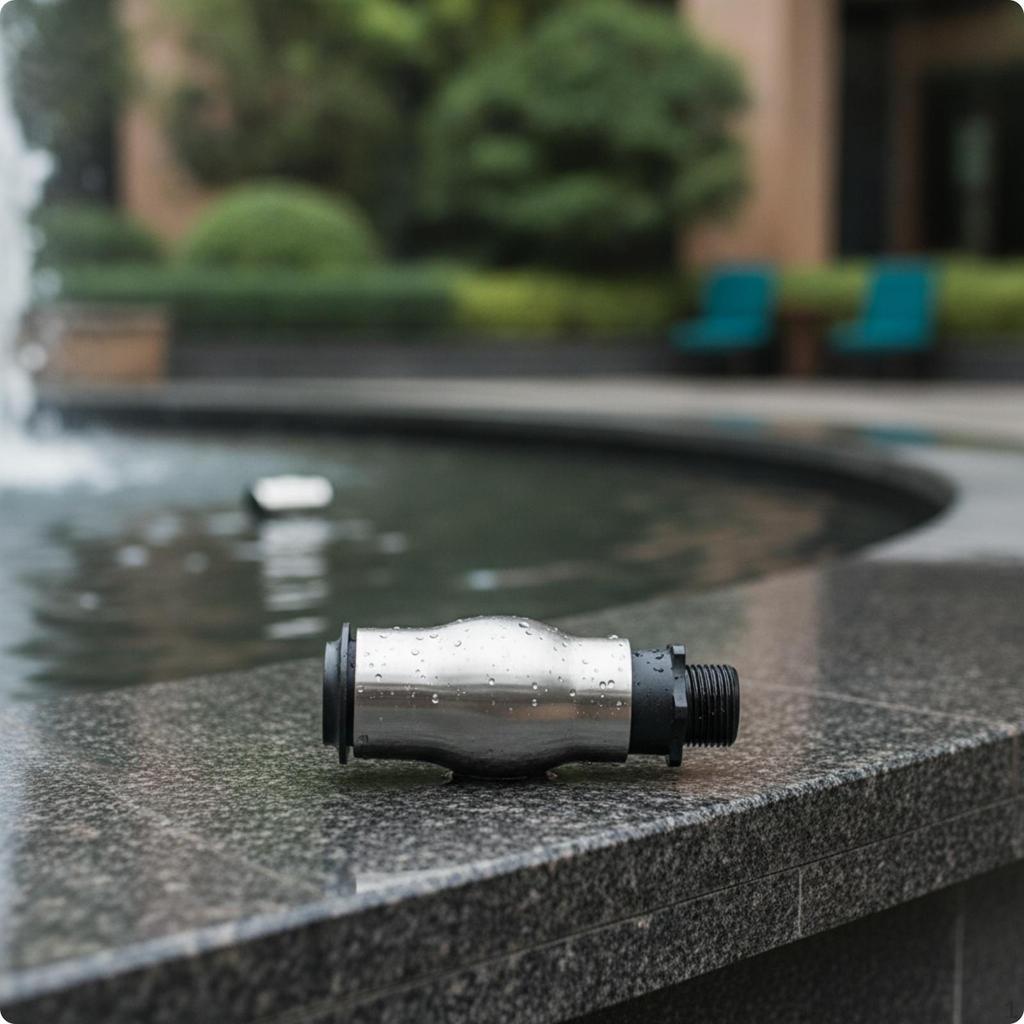 Water Fountain Spray Head Stainless Steel Nozzle Adjustable for Landscaped Pool