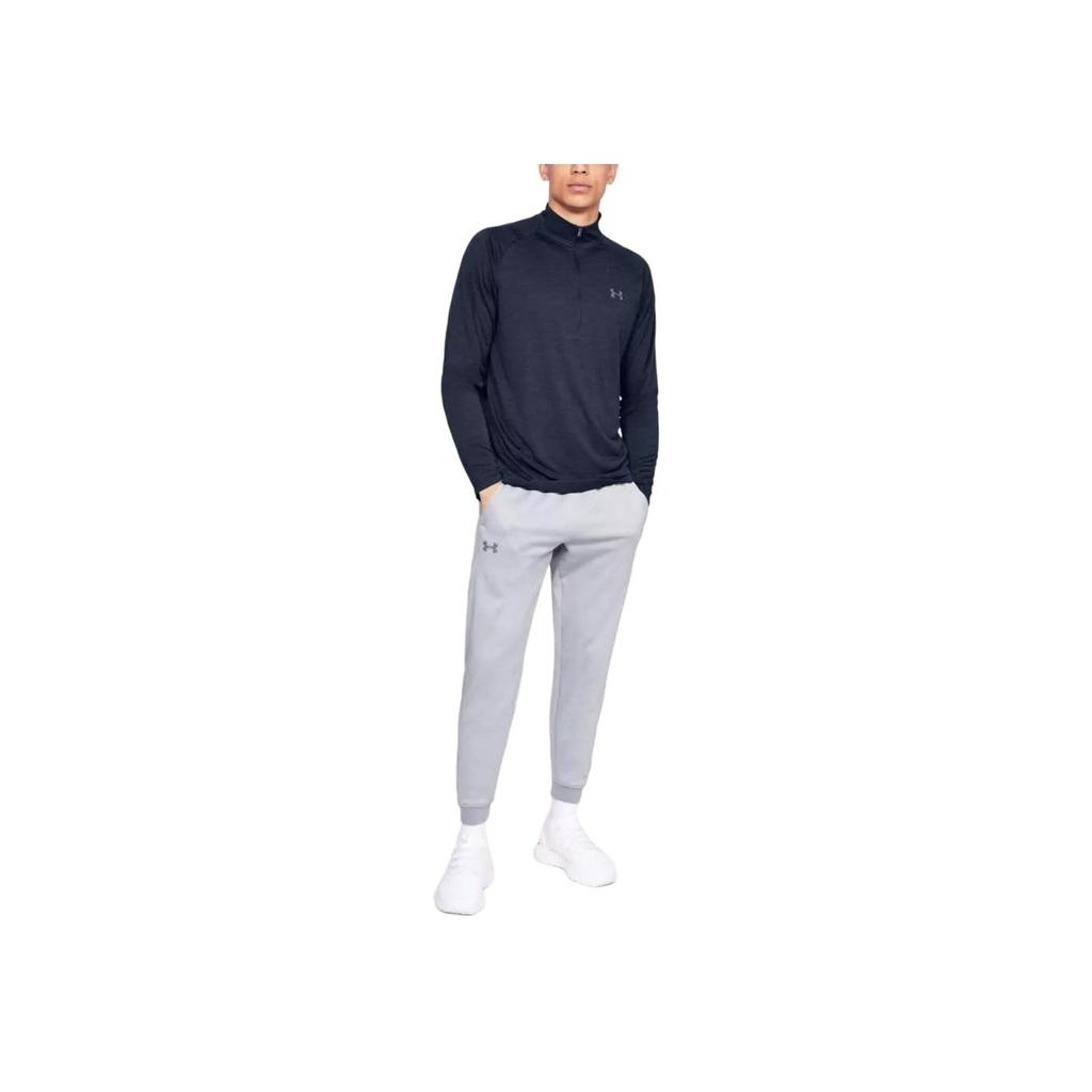 Under Armour Tech Half-Zip Running Training Long Sleeve T-Shirt Men Tops Academy-Blue 1328495-409