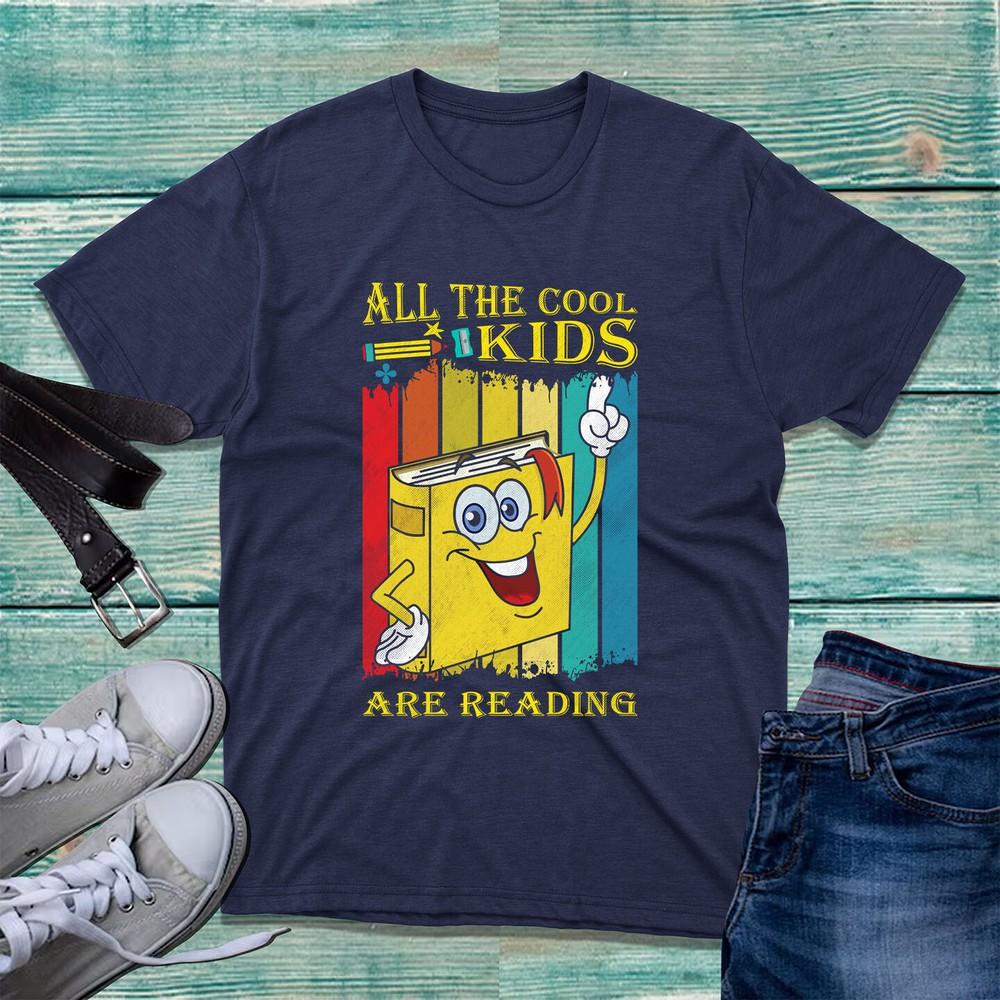 All The Cool Kids Are Reading Tshirt World Book Day Bookaholic Librarian Top S
