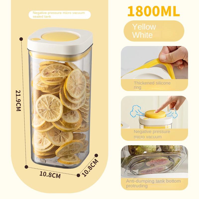 Press the Vacuum Sealed Jar Food-grade Storage Box Kitchen Storage Jar Coffee Beans and Whole Grains Storage Jar