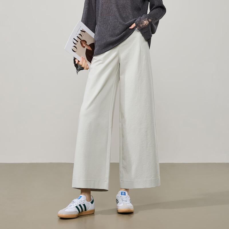 ESE-Y Women s Lightweight Cropped Wide-Leg Trousers 32