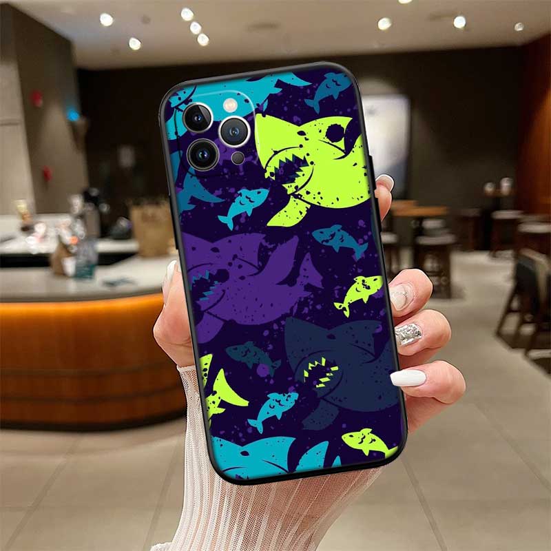 NH39 Shark Art Phone Case for Samsung Galaxy A11 A12 A13 A15 A52S A53 A55 A56 A70 A71 A72 A73 F06 F16 F56 S10 Plus S10e