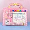 Kids' Cute Colorful Acrylic Paint Set with Easel - Fun DIY Art Gift