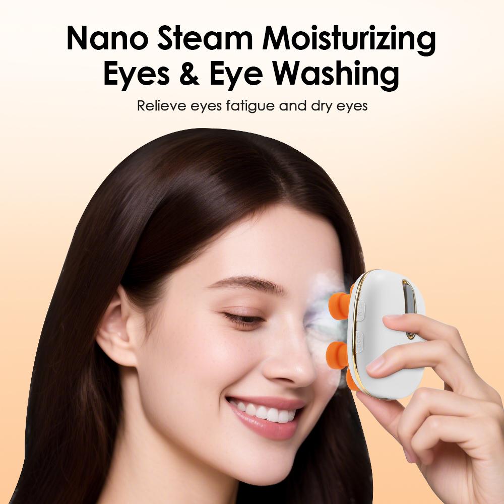Electric Nano Steam Eye Massager 3 Modes Vibratory Atomization Rechargeable Portable Eye Moisturizing Spray Reduces Eye Fatigue
