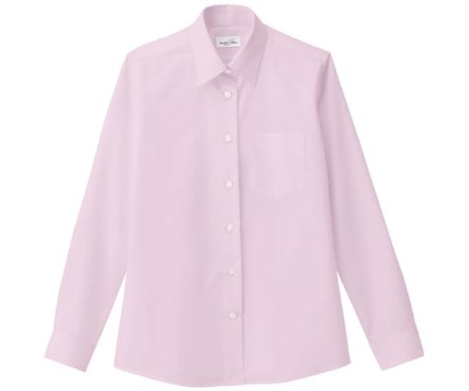 Face Mix Basic Regular Collar Long Sleeve Pink Women's Blouse,