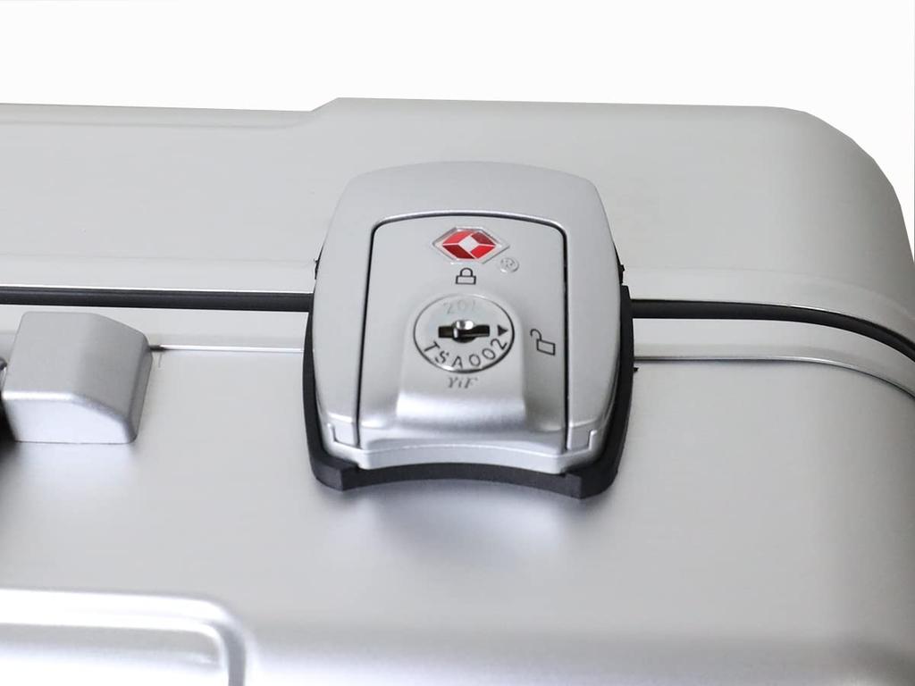 Aluminum Attache Case 42cm B4 Size Wide Width 12cm PC Storage Pocket Pen Holder TSA Lock Document Holder For Business Trips Overnight Use Quiet Auto