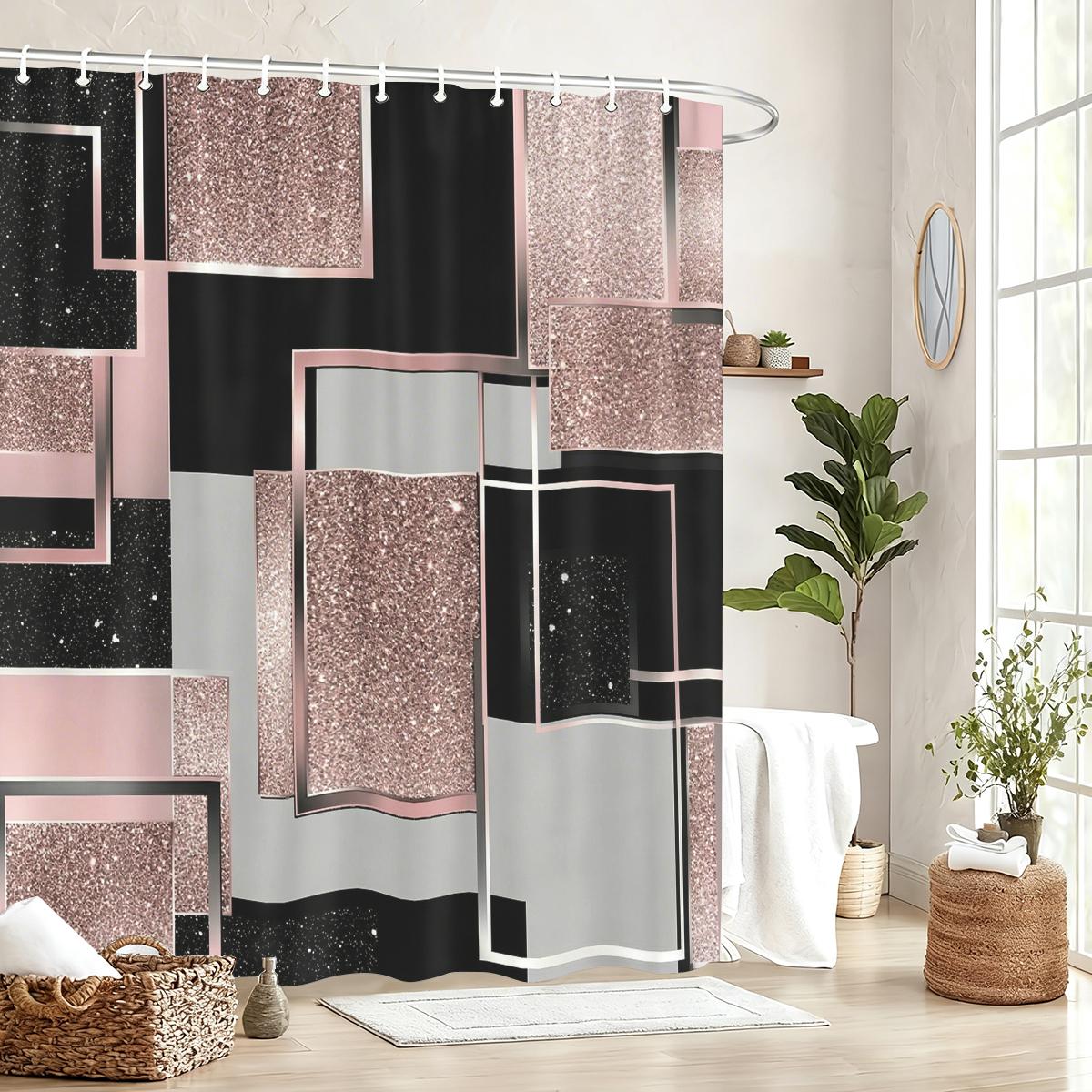 Jessica Chen Vibrant Printed Polyester Shower Curtain - Stylish Bathroom Decor With Artistic Patterns, Decorative Bath Curtain For Home