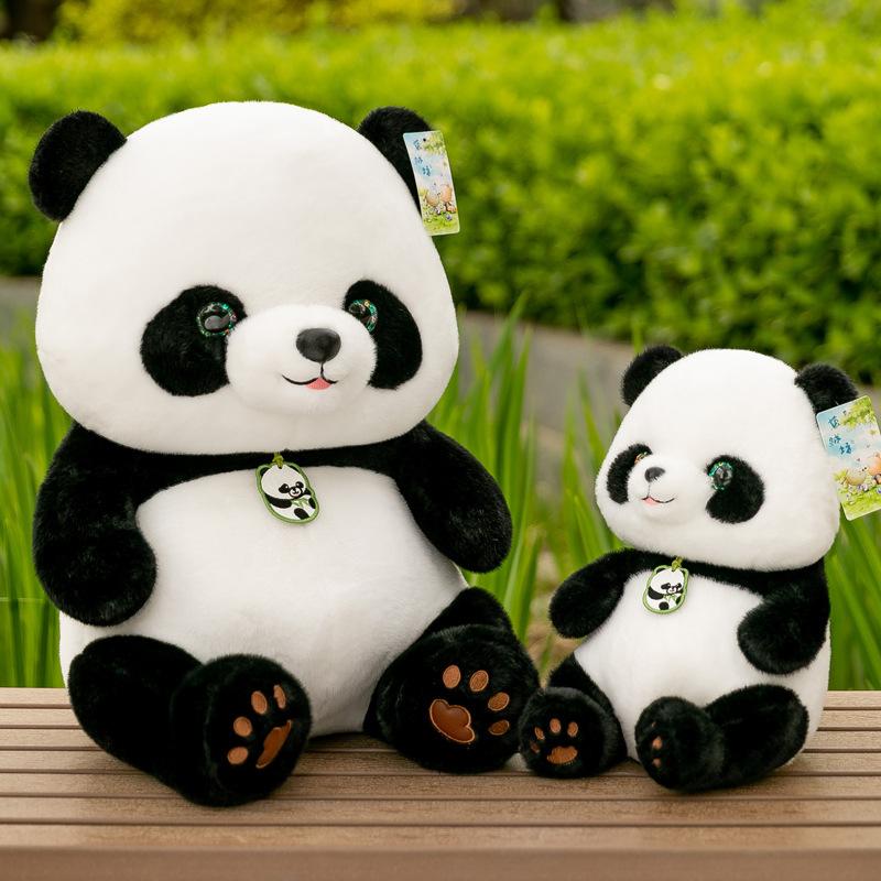 Bai Fen Bai Dolls And Toys Men's Ins Panda Plush Toy Babe Doll Sichuan Tourist Souvenir Doll Rag Doll Short Plush Simulation