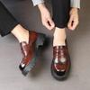 Italienische Marke Herren Brogues Schuhe Dicksohlige Höhenerhöhende Business Casual Schuhe Elegant Klassisch Herren Bankett Anzugschuhe