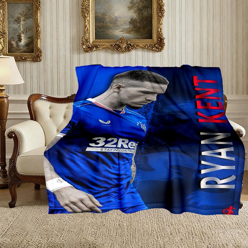 1pc Rangers FC Blanket, Cozy Valentine's Day Blanket, Multi-functional Nap Blanket Available Throughout the Four Seasons
