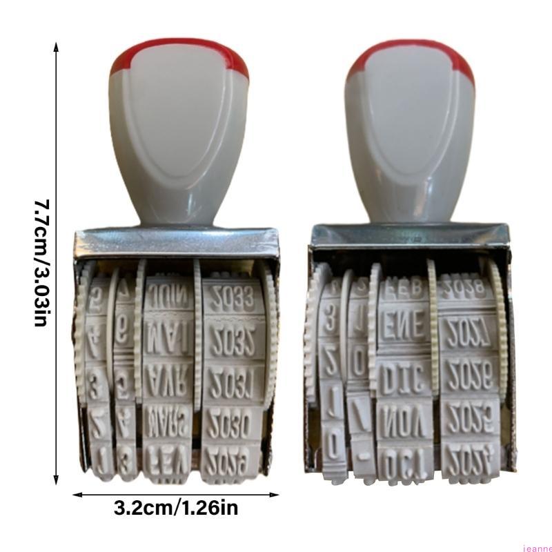 Datumsstempel 4mm Schriftart Spanischer Datumsstempel Französischer Datumsstempel Drehstempel Büro Geschäftsstempel zur Dokumentenordnerkennzeichnung