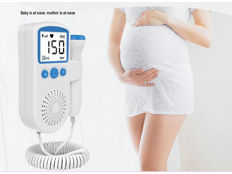 Fetal Heart Rate and Movement Monitor Doppler - Pregnancy Heartbeat Detector