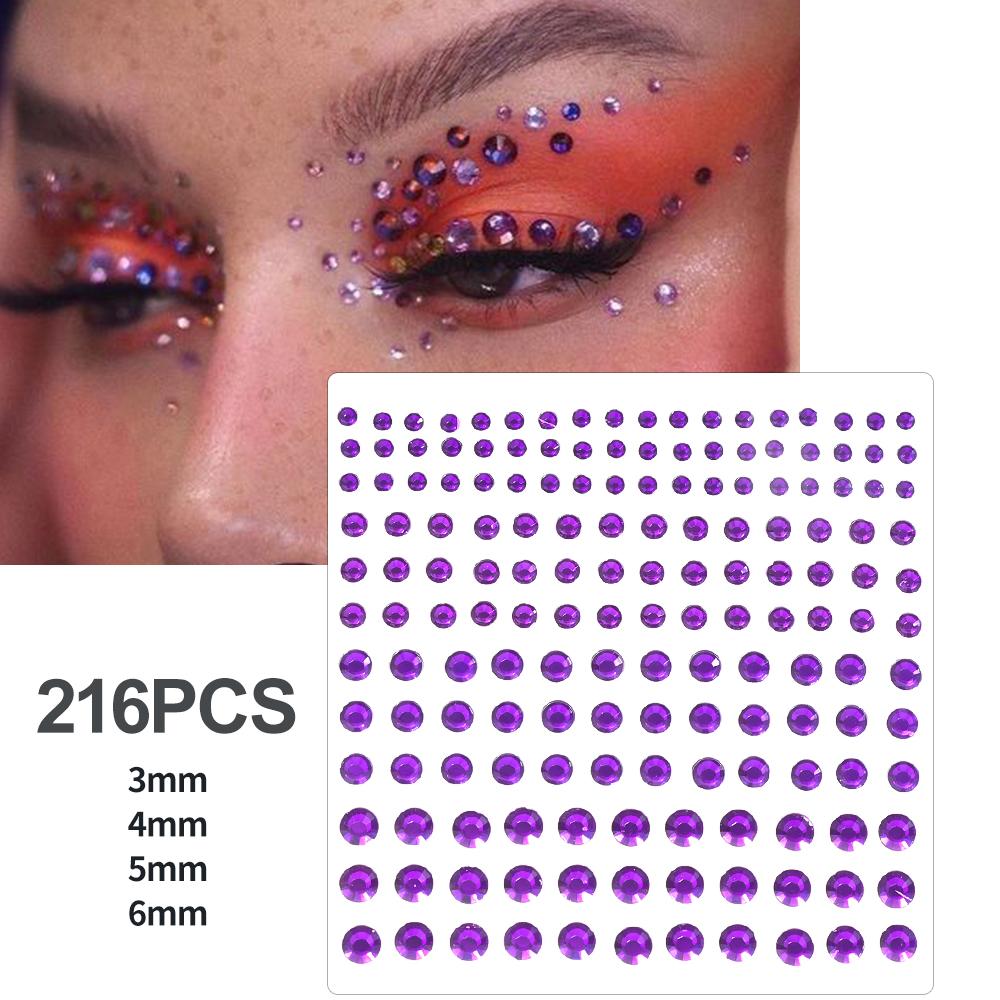3D Strass Gezichtstattoo Stickers Voor Festival Glitter Make-up Sieraden Sticker Op Gezicht Kristallen Edelstenen Juwelen Diamanten Decoratie