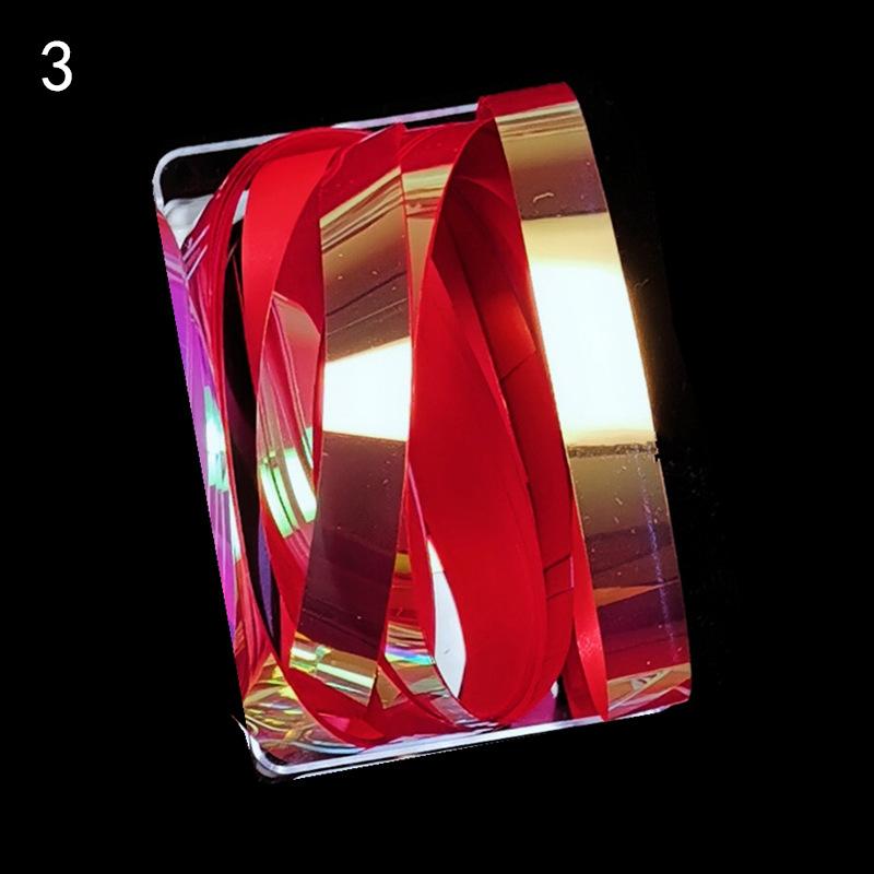 20Pcs Candy Color Aurora Cellophane Strip Colorful Nail Stickers Nail Art Decoration with Box