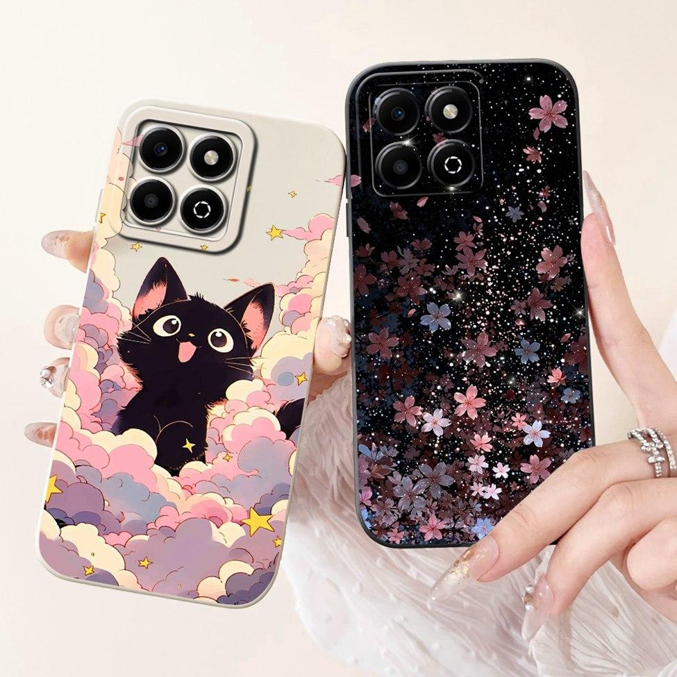 For Honor X6B Case Cover Silicone Fashion Luxury Cute Cartoon Cat Cool Painted Shockproof Phone Case For Honor JDY-LX1 JDY-LX2