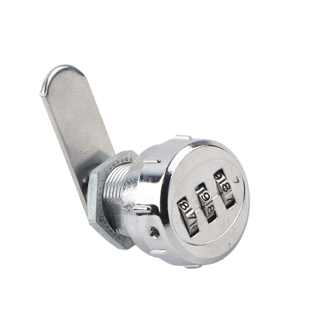 3 Digit Combination Cam Cabinet Silver Stainless Steel Convenient Password Security Coded Lock