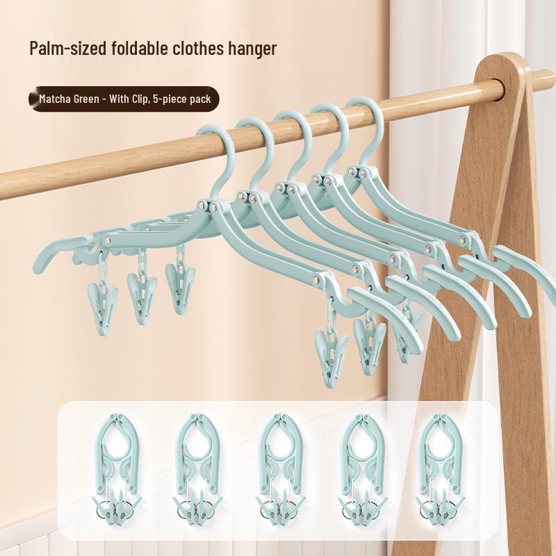 Portable Travel Clothes Hanger & Drying Rack with Clips - Ideal for Dorms, Hotels, and Students