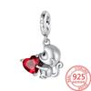 Elegant Copper Little Monkey Embracing Red Heart Pendants Fits Bracelets Necklace Party Pairing With Handmade Gift