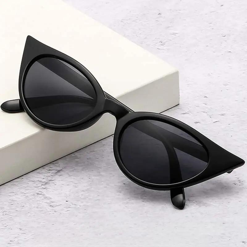 Trendy Mirror Cat Eye Sunglasses Women Men Cateye Classic Small Frame Designer Brand Eyewear Female Male