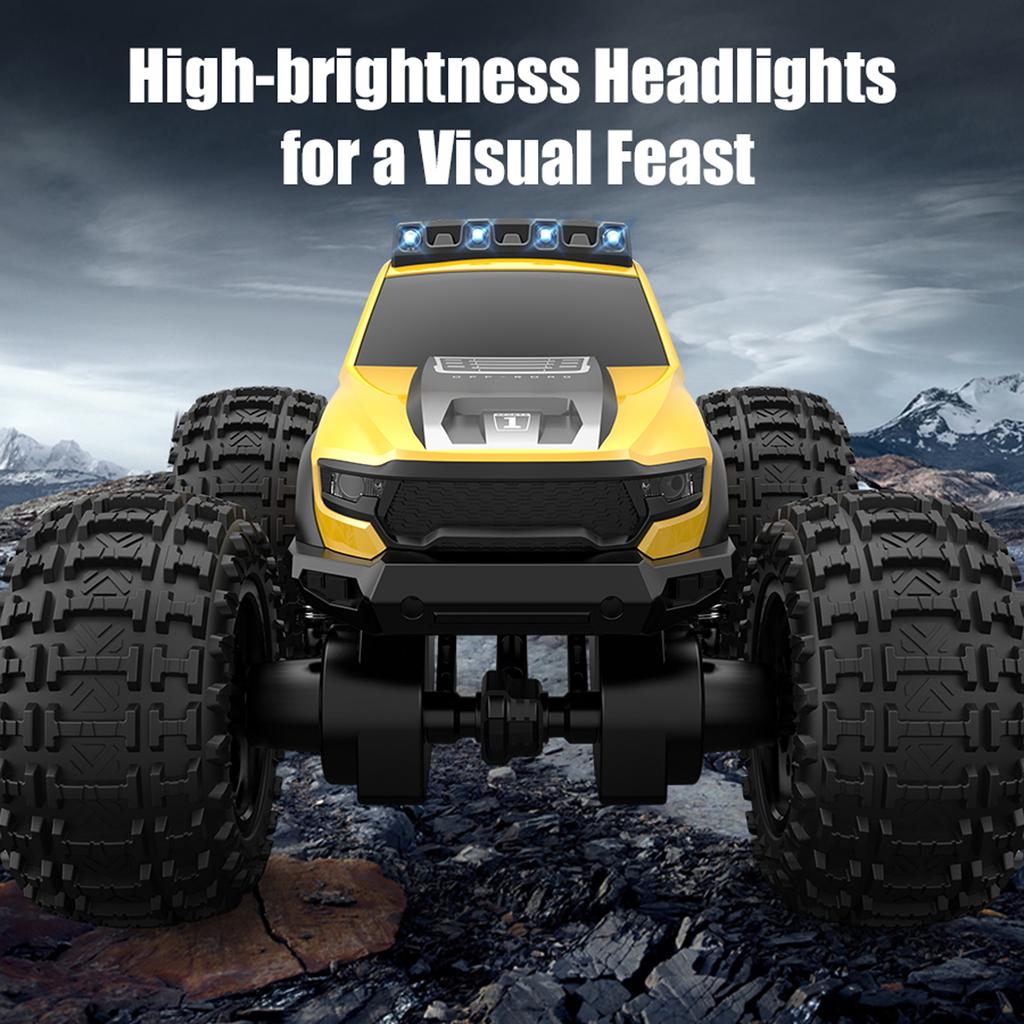Amphibious Remote Control Car, 2.4GHz 4WD Off Road Vehicle with Headlights, 360 degrees  Rotating Waterproof Stunt Car