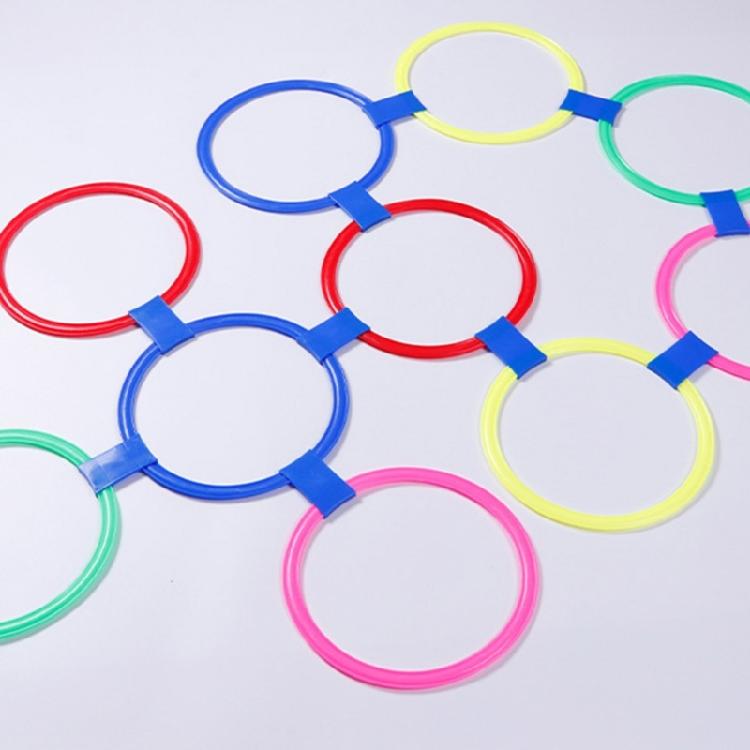 Educational Hopscotch Ring Training Game For Kids Body Sensory Development Antislip Plastic Hoops for Outdoor Activity