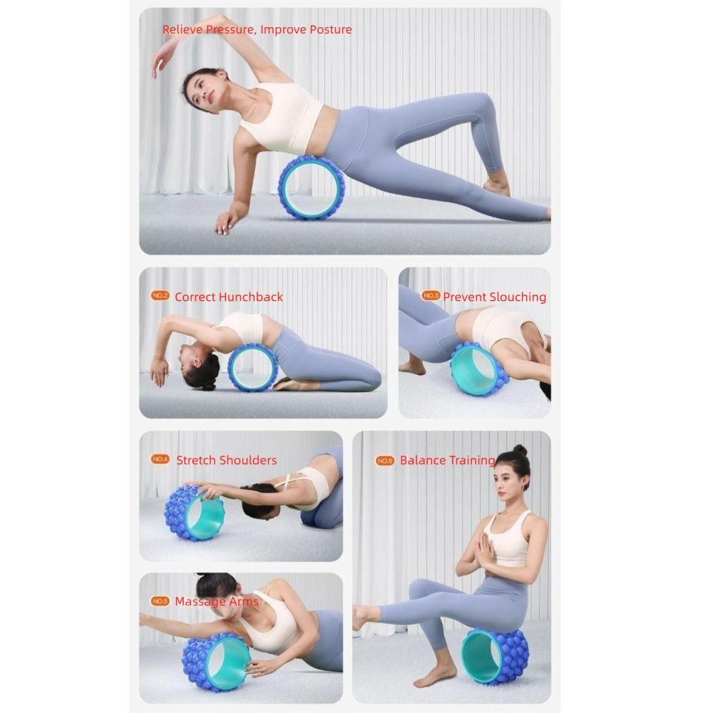 Portable Back Roller Deep Tissue Massage Trigger Point Roller Yoga Wheel  Yoga Exercise