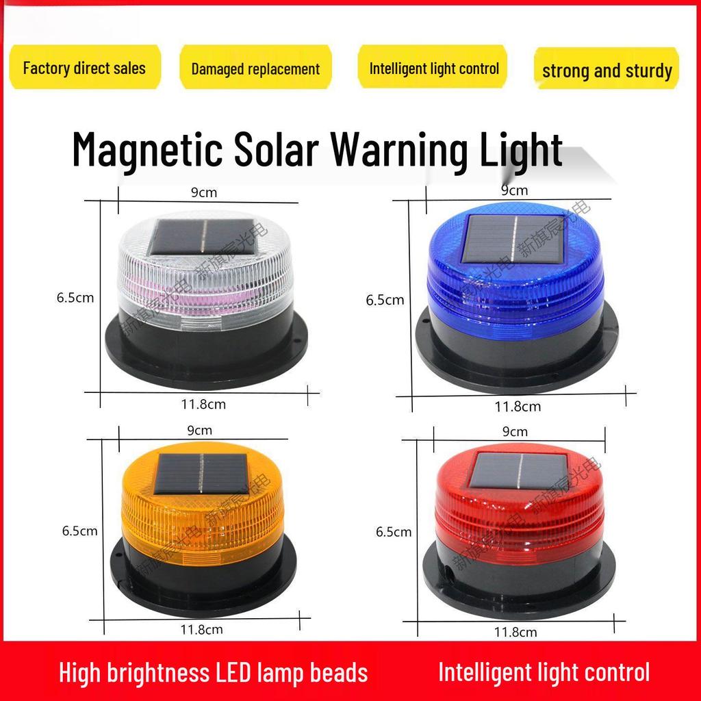 Solar-Powered Magnetic Vehicle Strobe Light - Engineering and Safety Warning Light