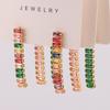 New Fashion Tennis Zircon Long Tassel Earrings Women's Simple GoldColor Party Jewelry Beautiful Gifts