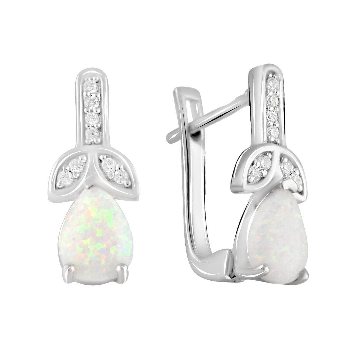 

Срібні сережки з опалом 0.9ct (2106821)