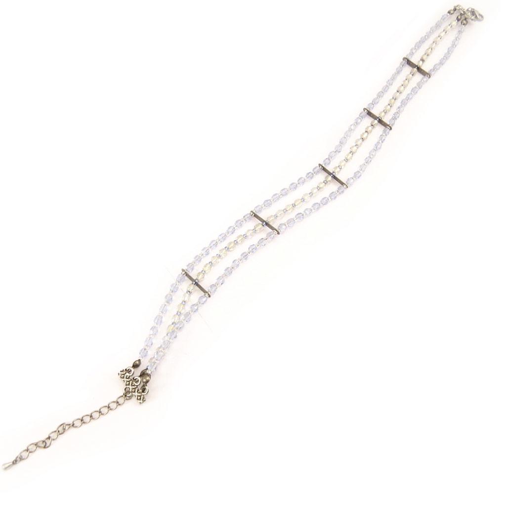 Les Trésors De Lily [D5822] - Designer 'Kianda Glam' Sky Blue Choker