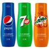 Conjunto de 3 concentrados SodaStream Pepsi+7UP+Mirinda