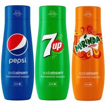 Set mit 3 SodaStream Pepsi+7UP+Mirinda Konzentraten
