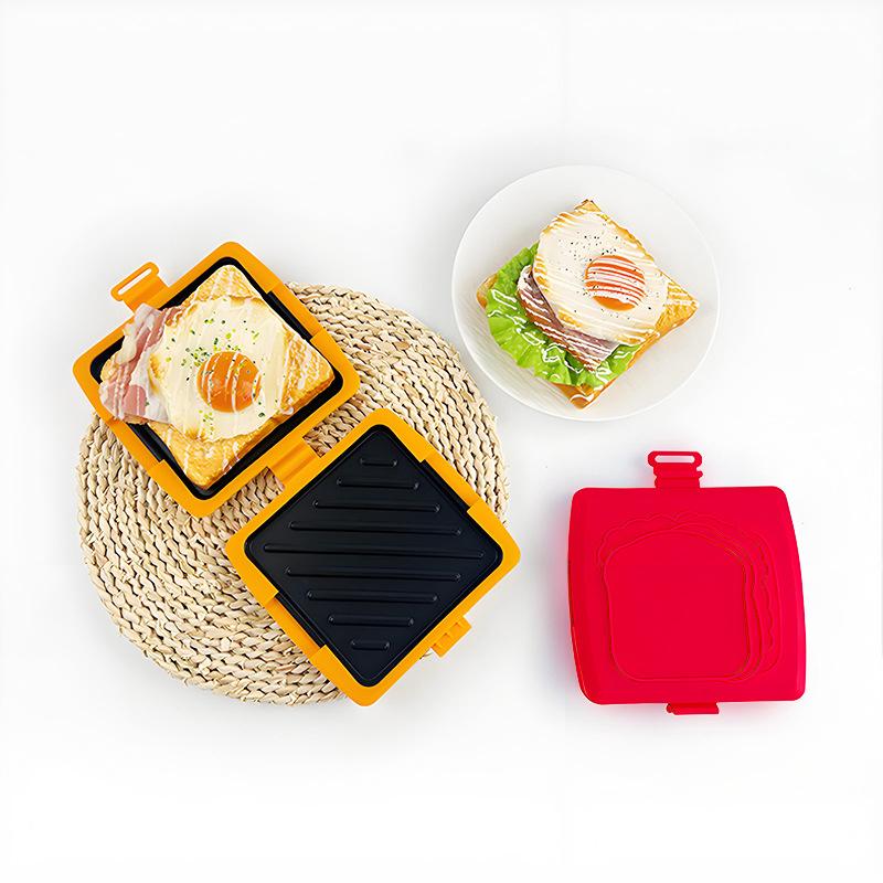 Microwave Toaster Silicone Toastie Maker Microwave Sandwich Mold Sandwich Baking Tray For Microwave Oven