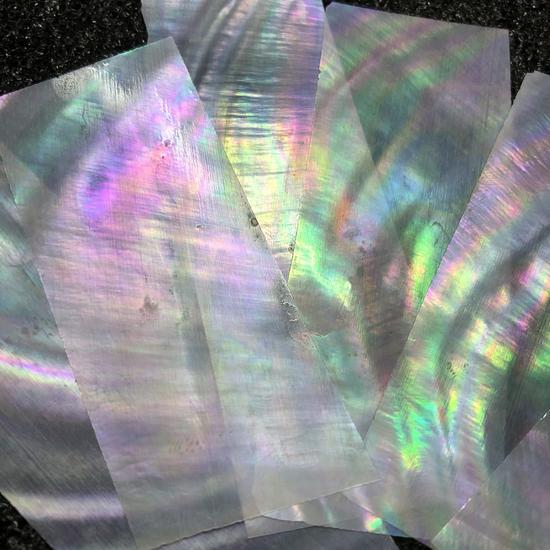 Natural Freshwater White Mother-of-Pearl Inlay Stickers - Shell Alternative Cue Light Pieces