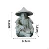 Fish Tank Traditional Fisherman Resin Sculpture Ornament Accessories Durable for Yoga Textured