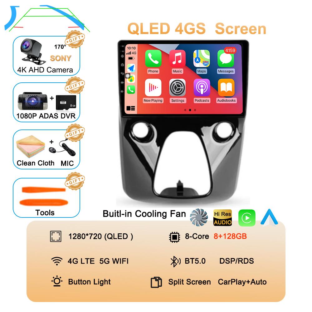 Android 14 Car Radio For Peugeot 108 For Toyota Aygo B40 2014-2021 Multimedia Video Player Navigation Stereo GPS 2din 2 Din DSP
