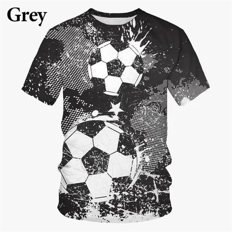 Unisex Casual Sports T Shirt For Men 3d Print Kids Football Graphic T-shirt Short Sleeve Oversized Men T-shirts Streetwear