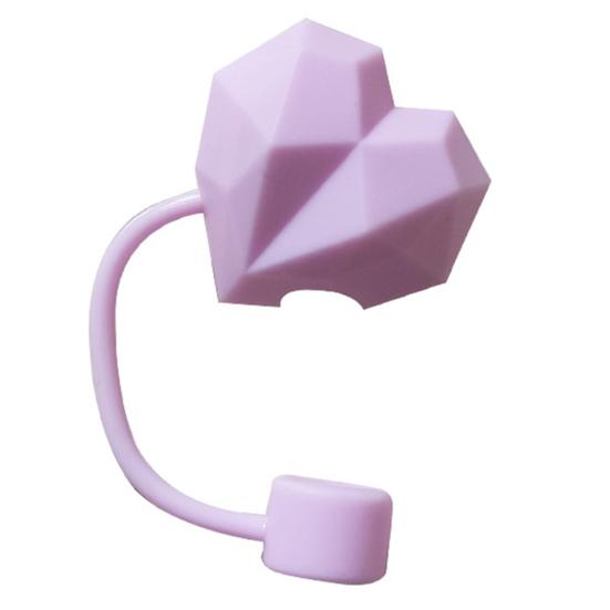 

Multi-face Heart Silicone Straw Cap Reusable Straw Cover Leak-Proof Dust-Proof Straw Tip Fits 10mm Straws for Water Bottles And Tumblers I