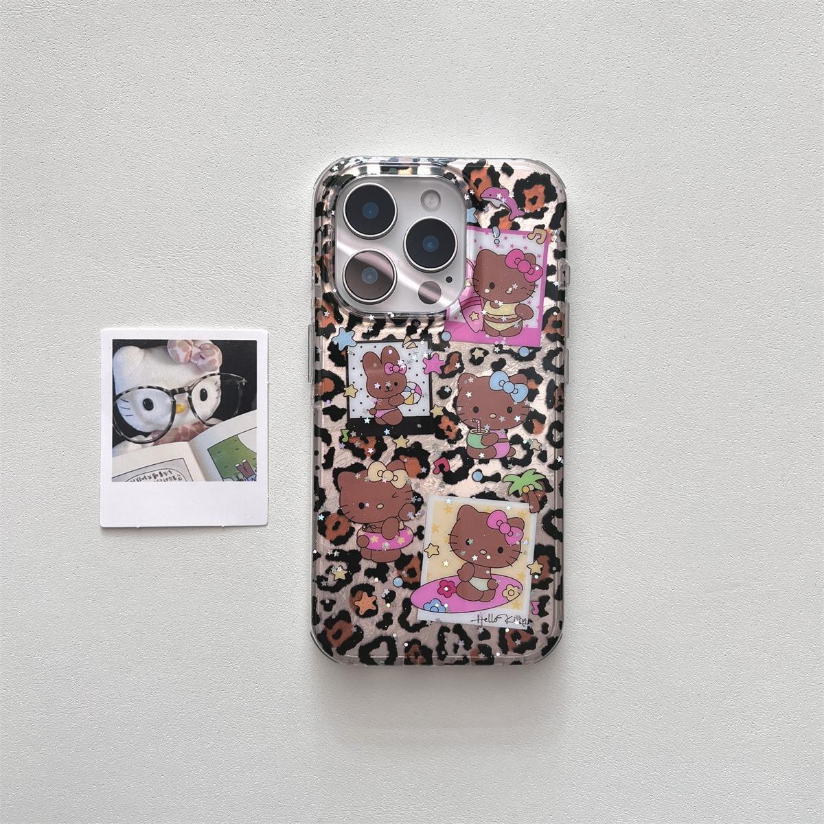 

New HelloKitty Korean Cute Luxury Stylish INS Shockproof Phone Case For iPhone 16 15 14 13 Pro Max Lovely Anti-fall Cover Funda For iPhone 16 Pro