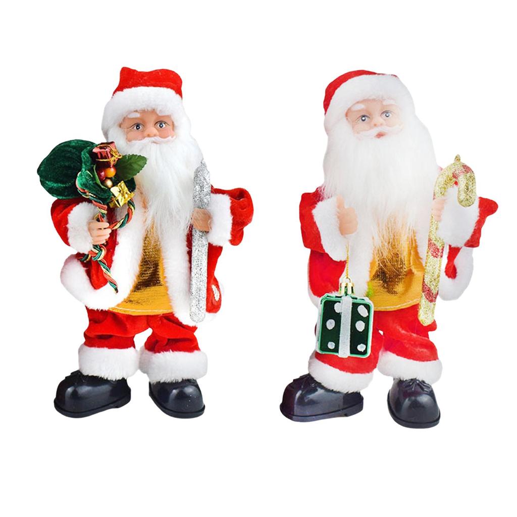 Electric Santa Claus Toy Christmas Santa Ornament, Funny, Boys Girls Creative with Musical Christmas Decor for Holiday Party