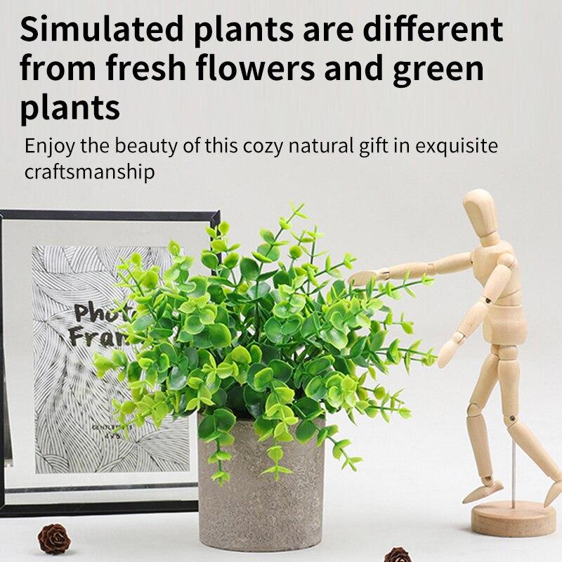 Eukalyptus Künstliche Pflanzen Bonsai Kleiner Baum Topf Kunstpflanze Blumen Topfpflanzen Ornamente Für Zuhause Zimmer Tisch Zellstofftopf Gartendekor