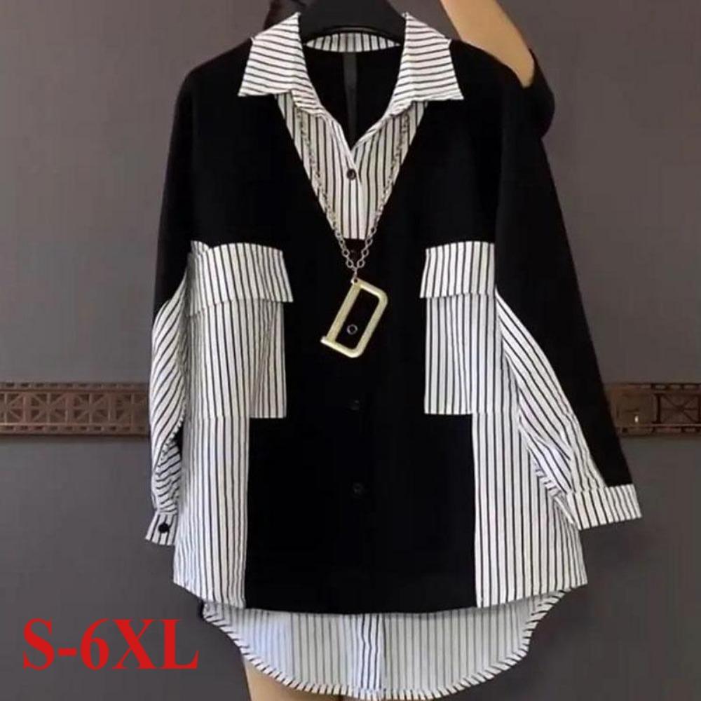 GMXIA Women's Fashion Casual Leisure Long Sleeve POLO Neck Blouses & Shirts