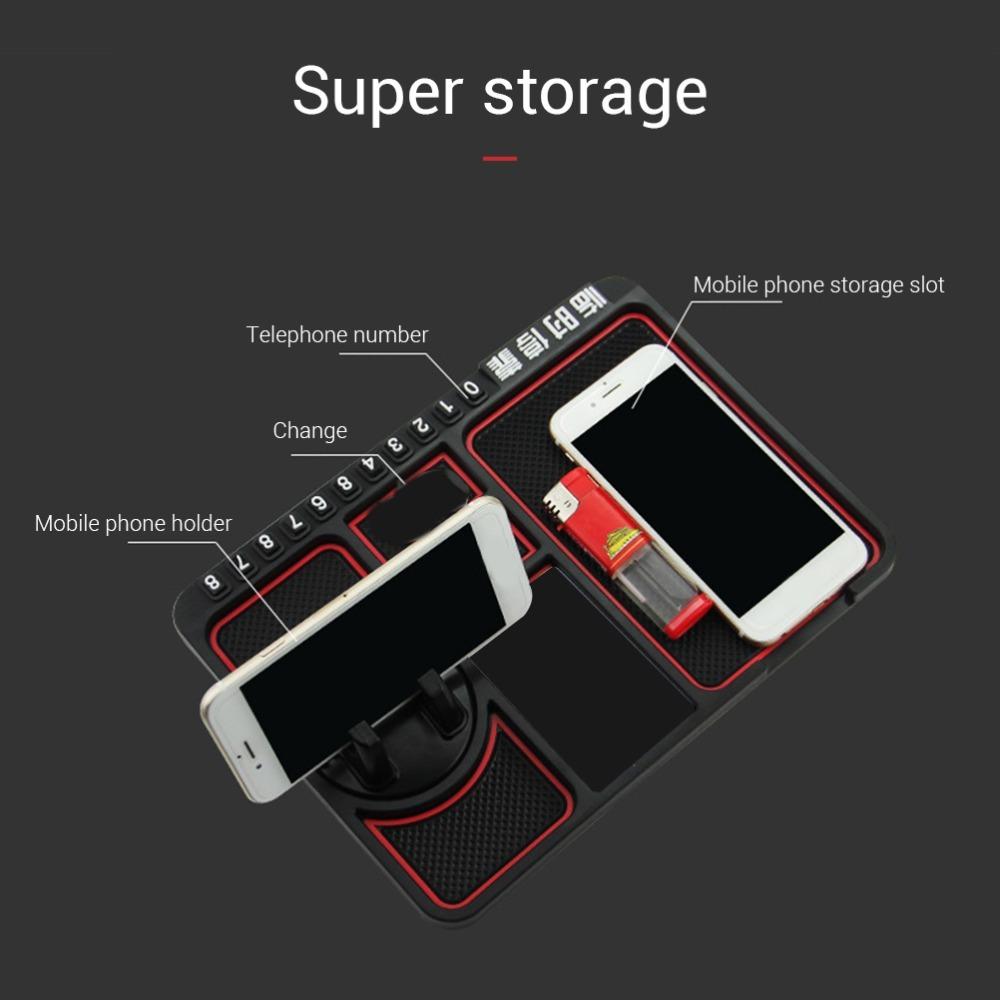 Silicone Phone Holder Mat Multifunctional Dashboard Storage Pad  Car Interior Dashboard