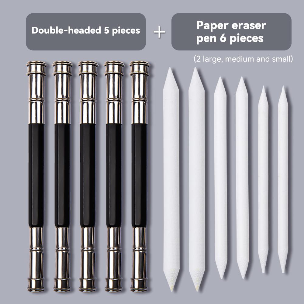 Dual-headed Art Write Tool Extender Adjustable Pencil Extension Stationery Practical Exquisite Portable for Sketch School Office