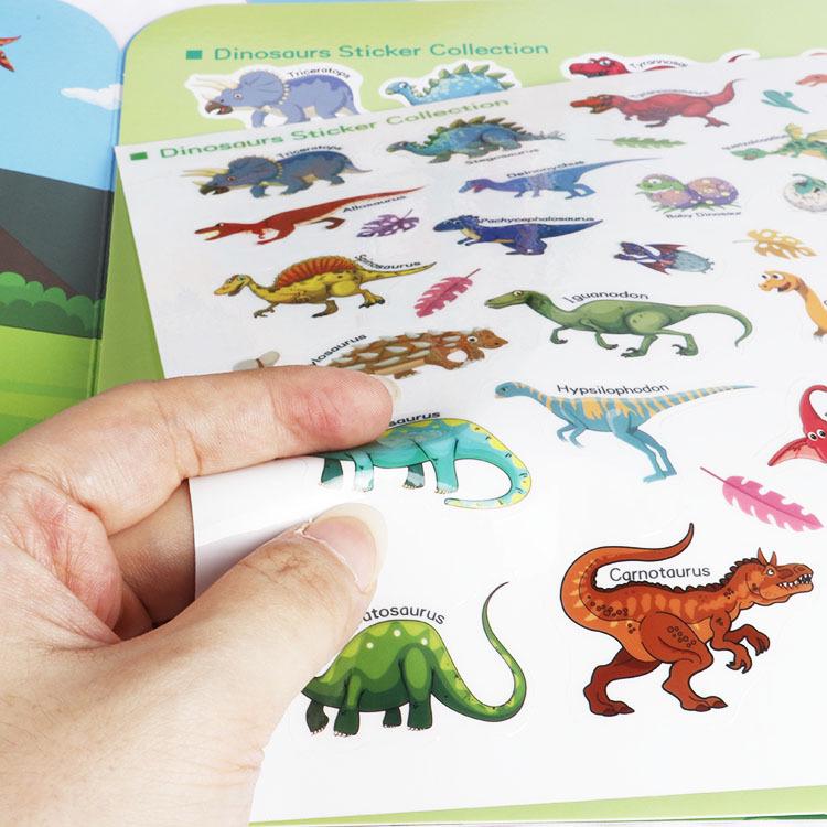 Cross-Border DIY Children's Sticker Activity Book - Early Education & Focus Training with Removable, Reusable Stickers