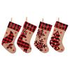Red Holiday Charming And Black Plaid Christmas Stockings With Designs Festive