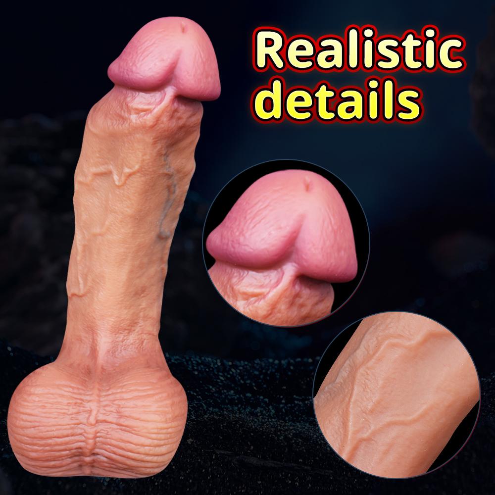 Silicone Realistic Dildo with Suction Cup - Lifelike Penis Toy for Women, Strong Base for Hands-Free Use, Adult Sex Toy