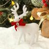 S/M/L White Reindeer Christmas Ornaments Decoration Christmas Tree Pendants Xmas Elk Home Decor Navidad Natal Gift