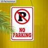 2D Flat 1pc Vintage Warning Aluminium Wall Art Sign No Parking 8x12 Aluminium Rustic Driveway Property Decor Functional Wall Art