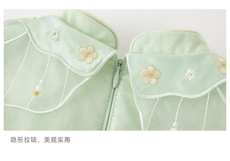 David Bella Girls' Hanfu Dress Spring Dress Children's Dress Baby Chinese Style Princess Dress